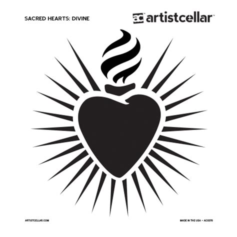 Sacred Hearts Series Stencils Artistcellar