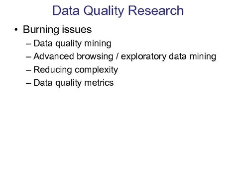 Data Quality And Data Cleaning An Overview Theodore