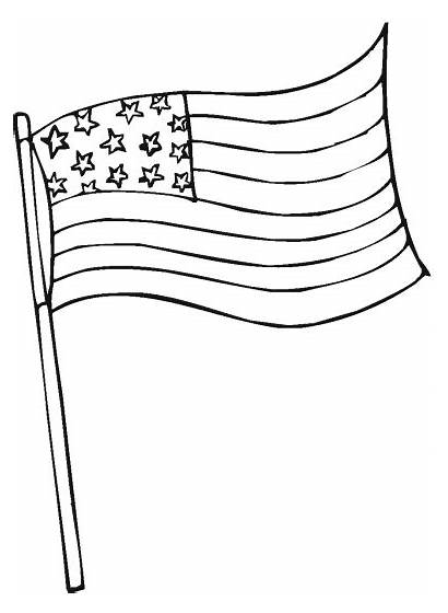 Flag Coloring American Pages Printables