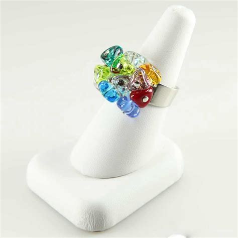 Preziosa Murano Glass Ring Multicolor