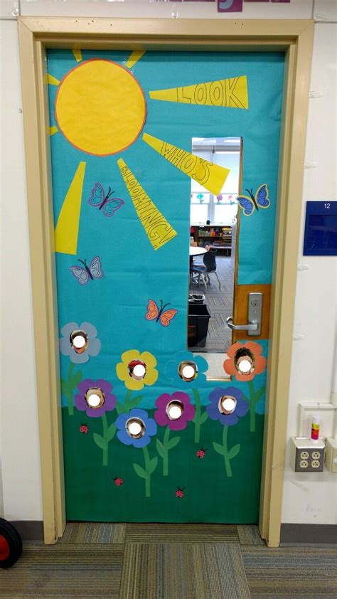 Spring Classroom Door Decoration Look Whos Blooming