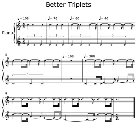 Better Triplets Sheet Music For Piano