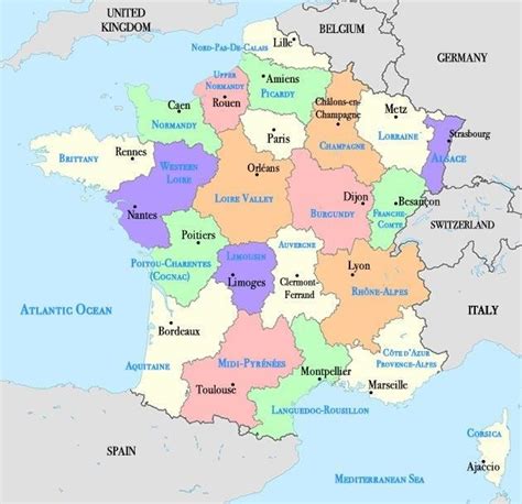 Interactive France Map Regions And Cities France