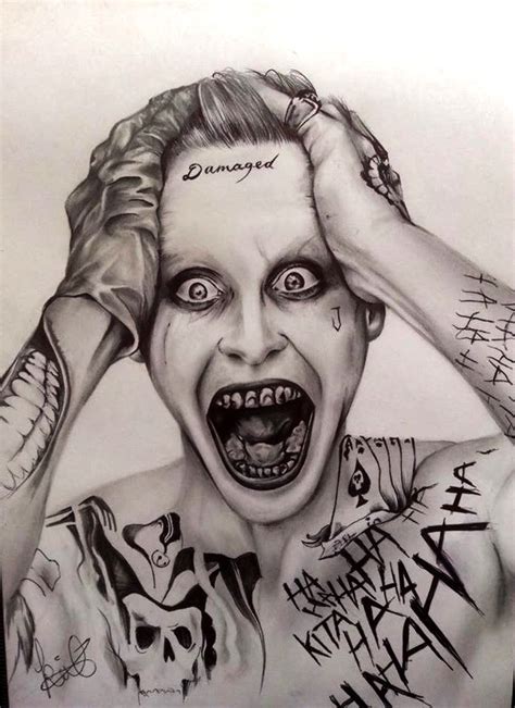 My Drawing Of Jared Letos Joker Drawing Portrait Oker Suicidesquad Art Joker