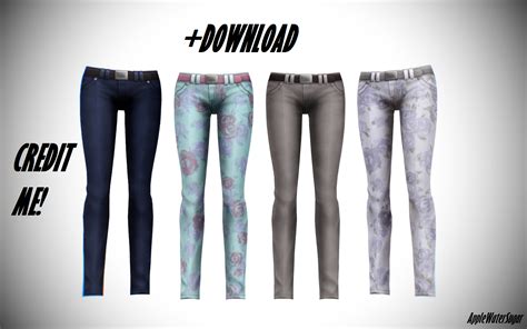 Mmd Sims 4 Female Jeans Download By Applewatersugar On Deviantart