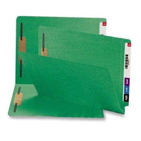 Smead 100 Recycled End Tab Fastener File Folder 2 Fasteners Shelf