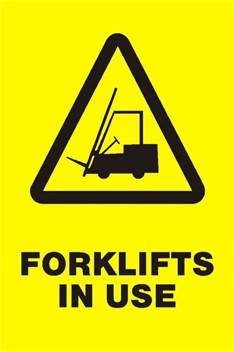 Forklift In Use Sign 600x450 Safety Warning Sign Ebay