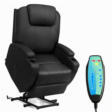 Costway Electric Lift Power Recliner Chair Heated Massage Sofa Lounge W