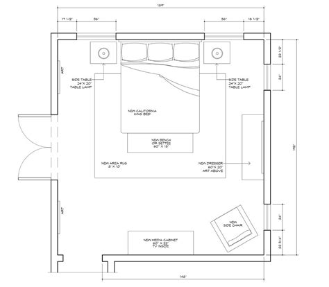 Master Bedroom Floor Plan With Dimensions Best Design Idea