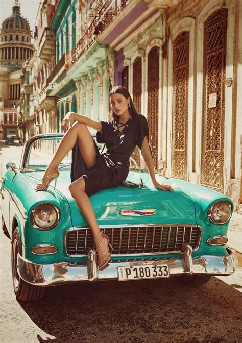 Hot Cars Cuba Photoshoot Vintage Car Poses Auto Retro Shooting