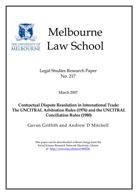 Court of appeal rules, 2006; (PDF) Contractual Dispute Resolution in International ...