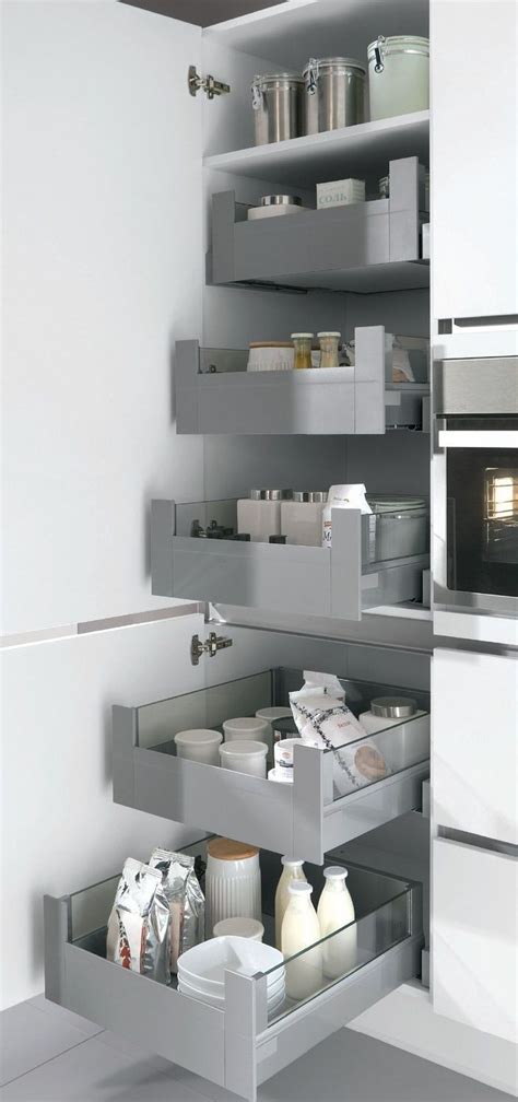 Cocina ordenada 1 mueble despensero método marie consigue tu columna despensero con cestas de melamina aquí: Pinterest: yarenak67 | FUTURE HOME in 2019 | Kitchen ...