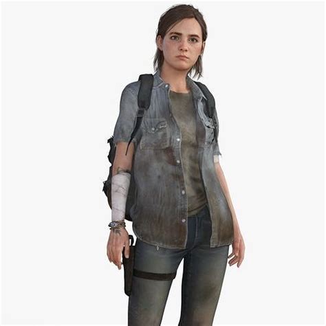 3d model ellie williams the last of us part 2 vr ar low poly cgtrader