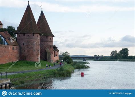Towers At The Main Entrance Of Malbork Castle Poland Editorial Stock