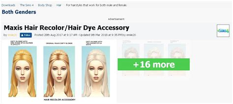 Hair Dye Maxis Hair Recolor Edit Accessories And Makeup Loverslab