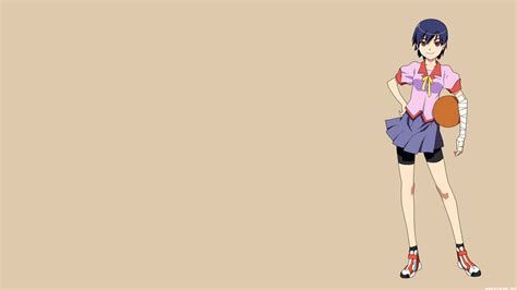 Minimalistic Sports Skirts Bakemonogatari Short Hair Anime Girls