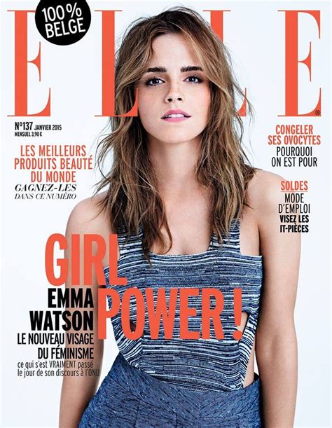 Couverture Du Elle Janvier 2015 Elle Magazine Magazine Cover