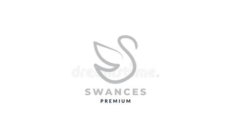 Letter S Swan Logo Design Vector Illustration Template Stock Vector
