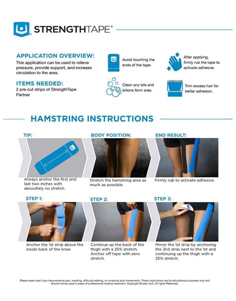 Hamstring Kinesiology Taping Instructions Kinesiology Taping Hip