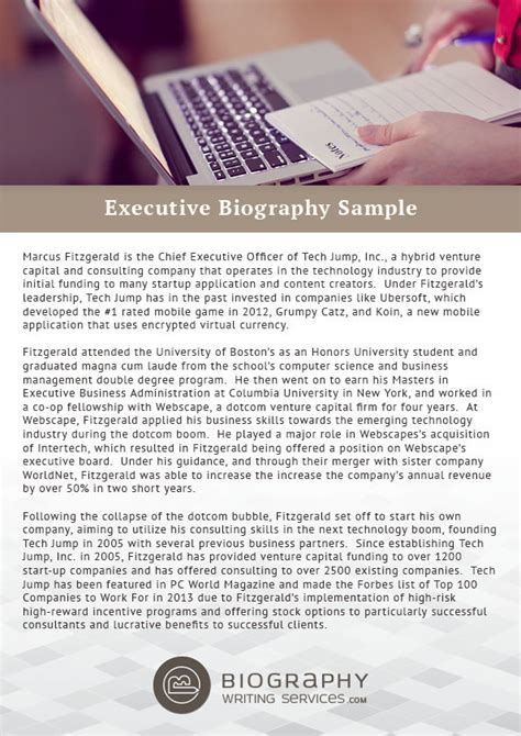 Executive Biography Sample By Bestbiographysamples On Deviantart