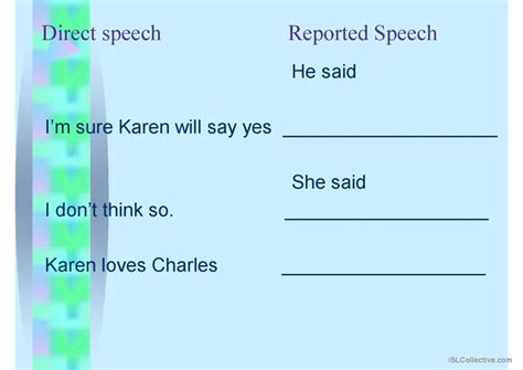 Reported Speech Grammar Guide English Esl Powerpoints