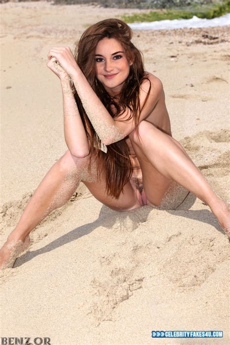 Shailene Woodley Vagina Beach Naked Fake 001 CelebrityFakes4u