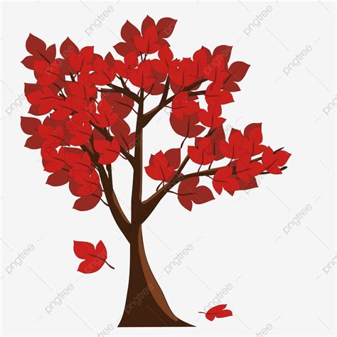 Red Autumn Leaves Vector Hd Png Images Autumn Red Leaves Illustration