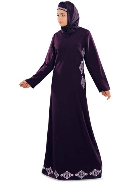 Mybatua Purple Kashibo Arabian Dailywear Islamic Muslim Long Abaya With Hijab Mybatua 2541352