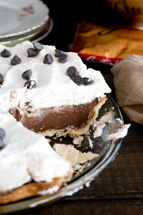 Combine the chocolate wafers, sugar and butter in bowl of food processor fitted with the blade attachment. Silky Chocolate Cream Pie - The Sugar Coated Cottage