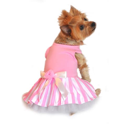Pink Striped Dog Tank Dress Baxterboo