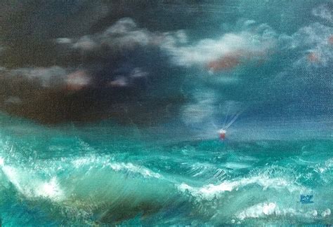 Storms At Sea 9 X12 Oil On Canvas Original Zamudios Studio Illustration