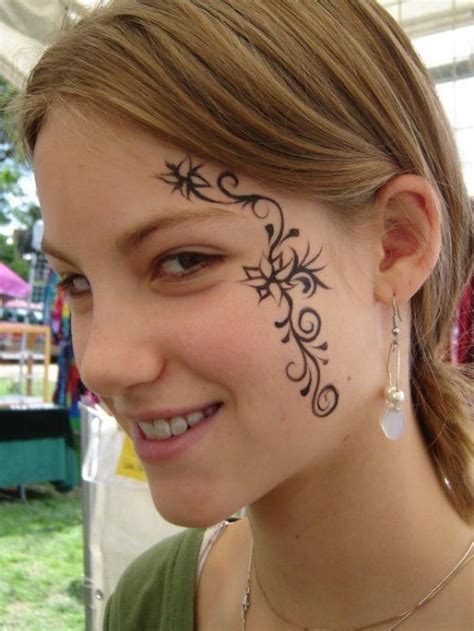 Easy Henna Tattoo Ideas On Face Henna Tattoos Face Tattoos Simple