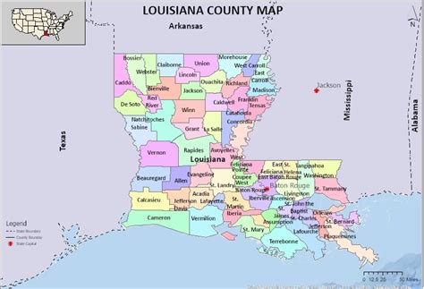 Louisiana Parish Map Parishes Map With Cities