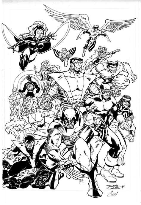 Classic X Men Pencils By Ron Lim Inks By Curiel By
