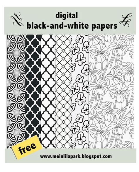 Free Digital Black And White Scrapbooking And Fun Wrapping Papers
