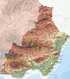 Mapa físico de la Provincia de Almería - Tamaño completo