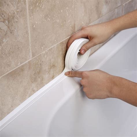 34mx38mm Bathroom Shower Sink Bath Sealing Strip Tape White Pvc Self