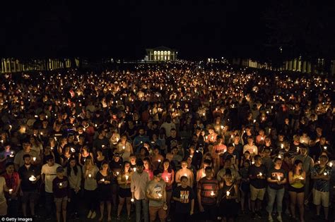Protesters Sing Together During Vigil In Charlottesville Daily Mail