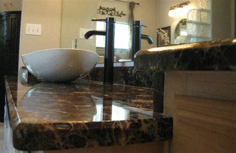 Emperador Dark Marble Bathroom Counter Austin Marble And Granite Company