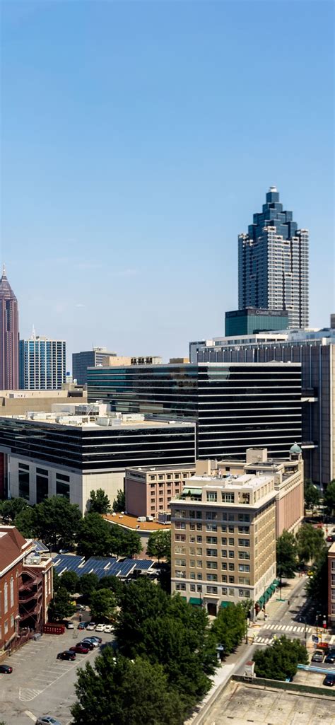 배경 화면 애틀랜타 조지아 미국 도시 관람차 고층 빌딩 5120x2880 Uhd 5k 그림 이미지