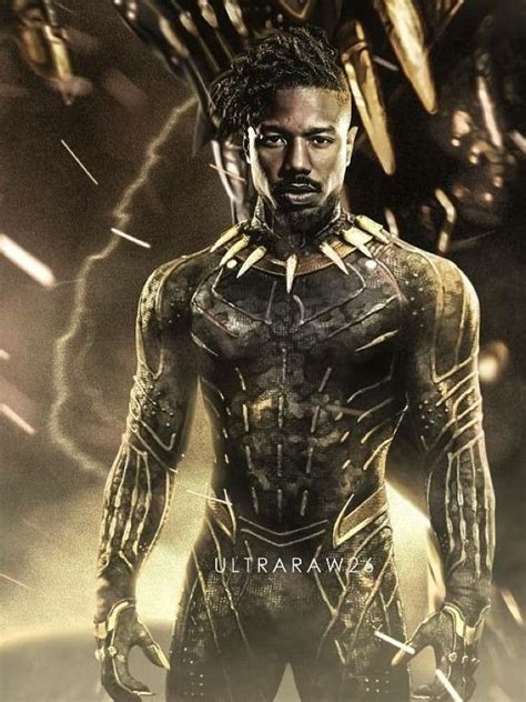 Black Panther Erik Killmonger Michael B Jordan Marvel Dc Marvel