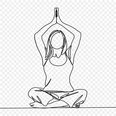 Yoga Meditation Line Drawing Hands Namaste Pose Woman Abstract Namaste Drawing Woman Drawing