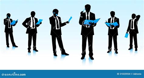 Businessmen Silhouettes Stock Vector Illustration Of Meeting 31025934