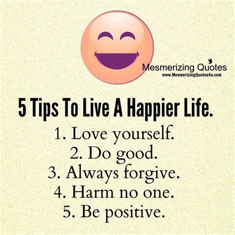 Tips To Live A Happier Life Pictures Photos And Images For Facebook