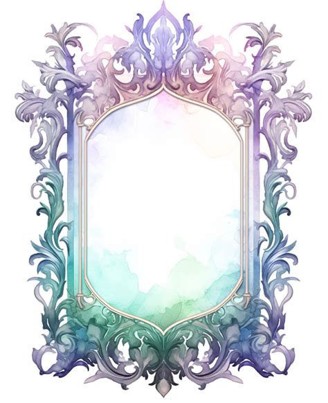 Ornate Frame Border Watercolor Clipart Ai Generated 24284417 Png