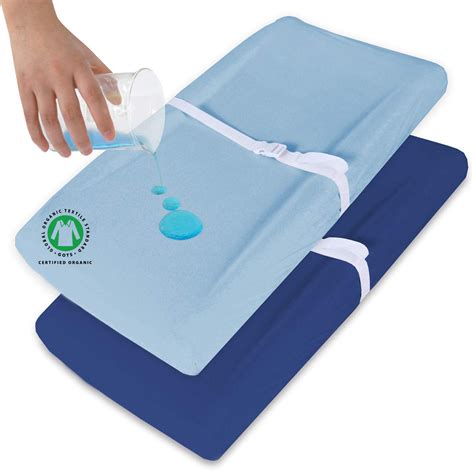 Changing Pad Cover For Baby 2 Pack Light Blue And Navy Ultra Soft