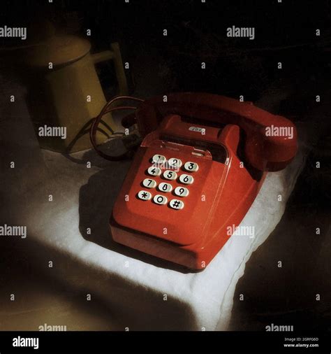 Old Vintage Red Phone Stock Photo Alamy