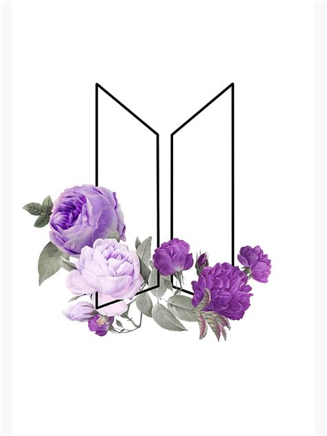 Bts Purple Flower Logo Photographic Print For Sale By Bakwonmin Redbubble
