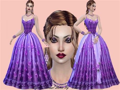 Trudie55 Purple Formal Dress Sims 4 Downloads Purple Formal Dress
