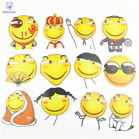 Buy Gadgets Wrap Vinyl 12 Piece Funny Emoji Cos Notebook Refrigerator